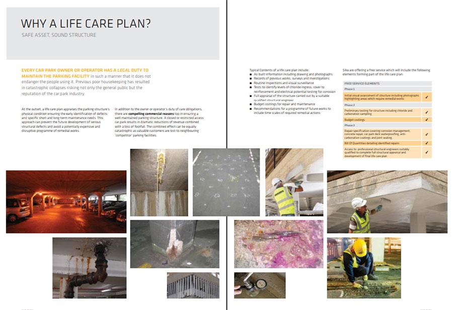 Cemplas - Services - Car Park Refurbishment - Lifecare Plans - Sika LCP Brochure - Inner Pages
